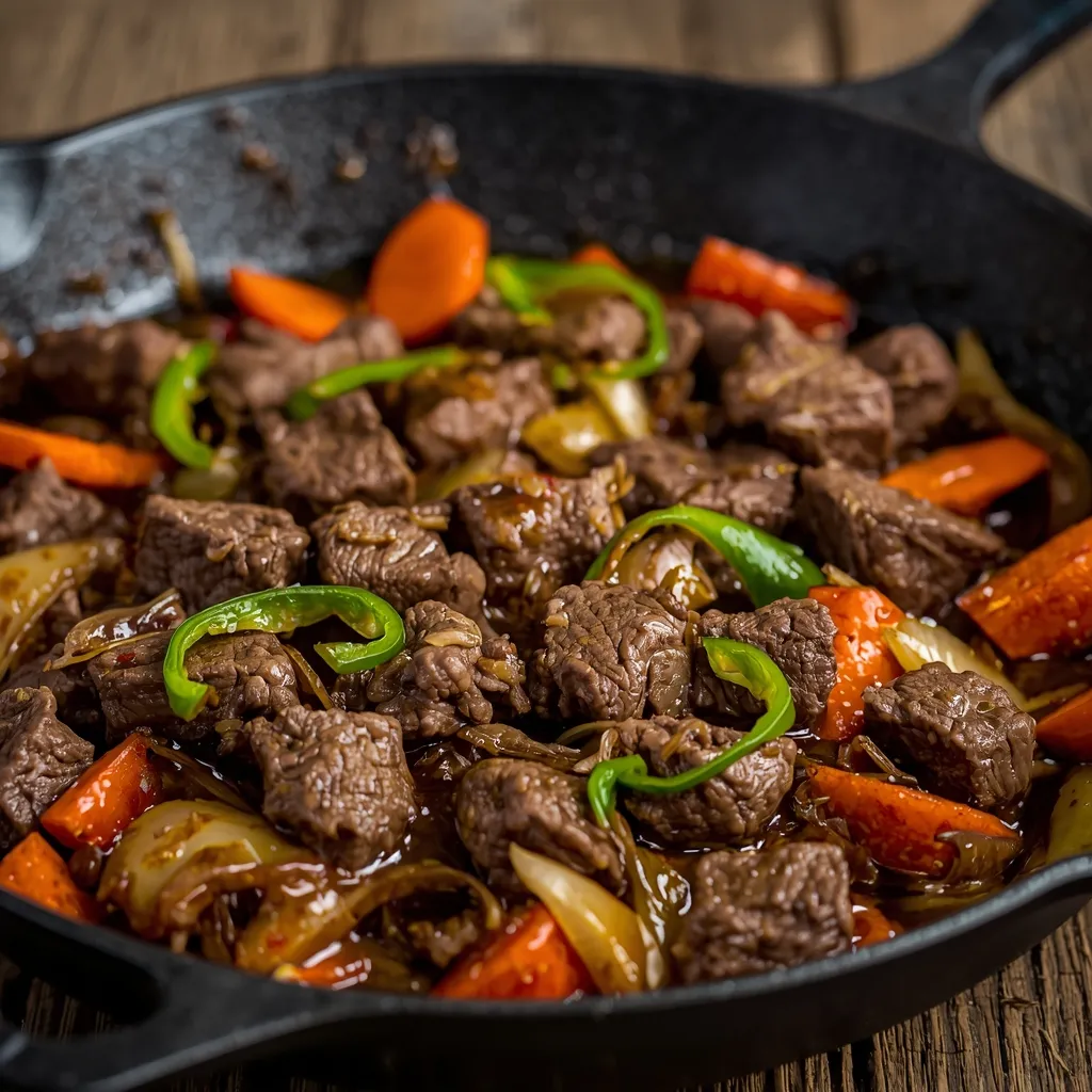 Coupé coupé de viande aux légumes