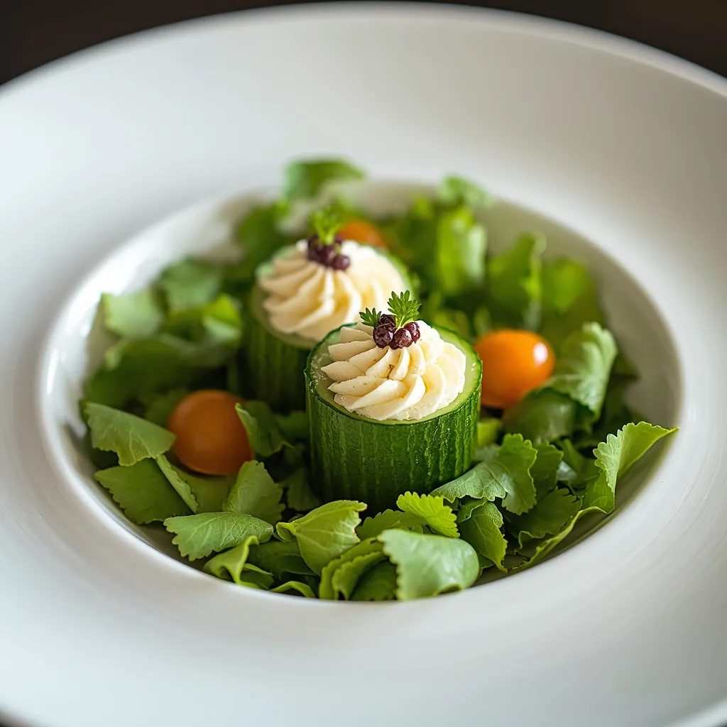 Bouchée de concombre à l'arène sur son nid